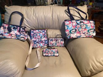 5 piece matching coach purses.