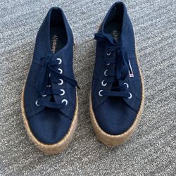 Size 38 Navy Platform Supergas