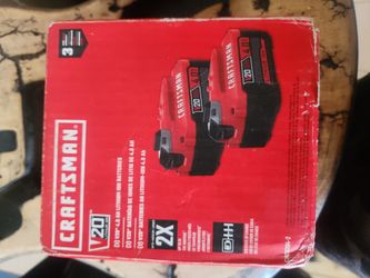 2X CRAFTSMAN V20 4.0ah batteries