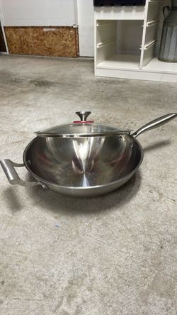 Miu Stainless Steel Wok with Glass Lid