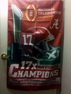 Alabama Crimson Tide 17x Champs Banner