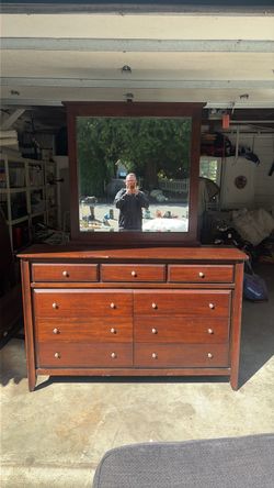 Dresser with mirror