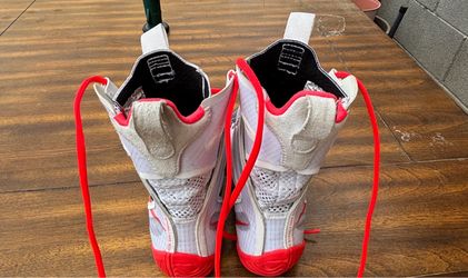 Nike Boxing Shoes White Red High-Top
