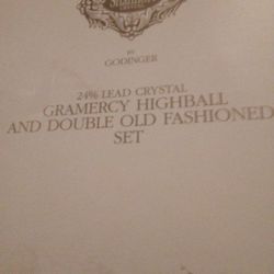 Gramercy Highball And Double Old Fashion Set 24% Lead Crystal 12 Glasses And/Or Duchess Collection 6 Flute 7.25oz