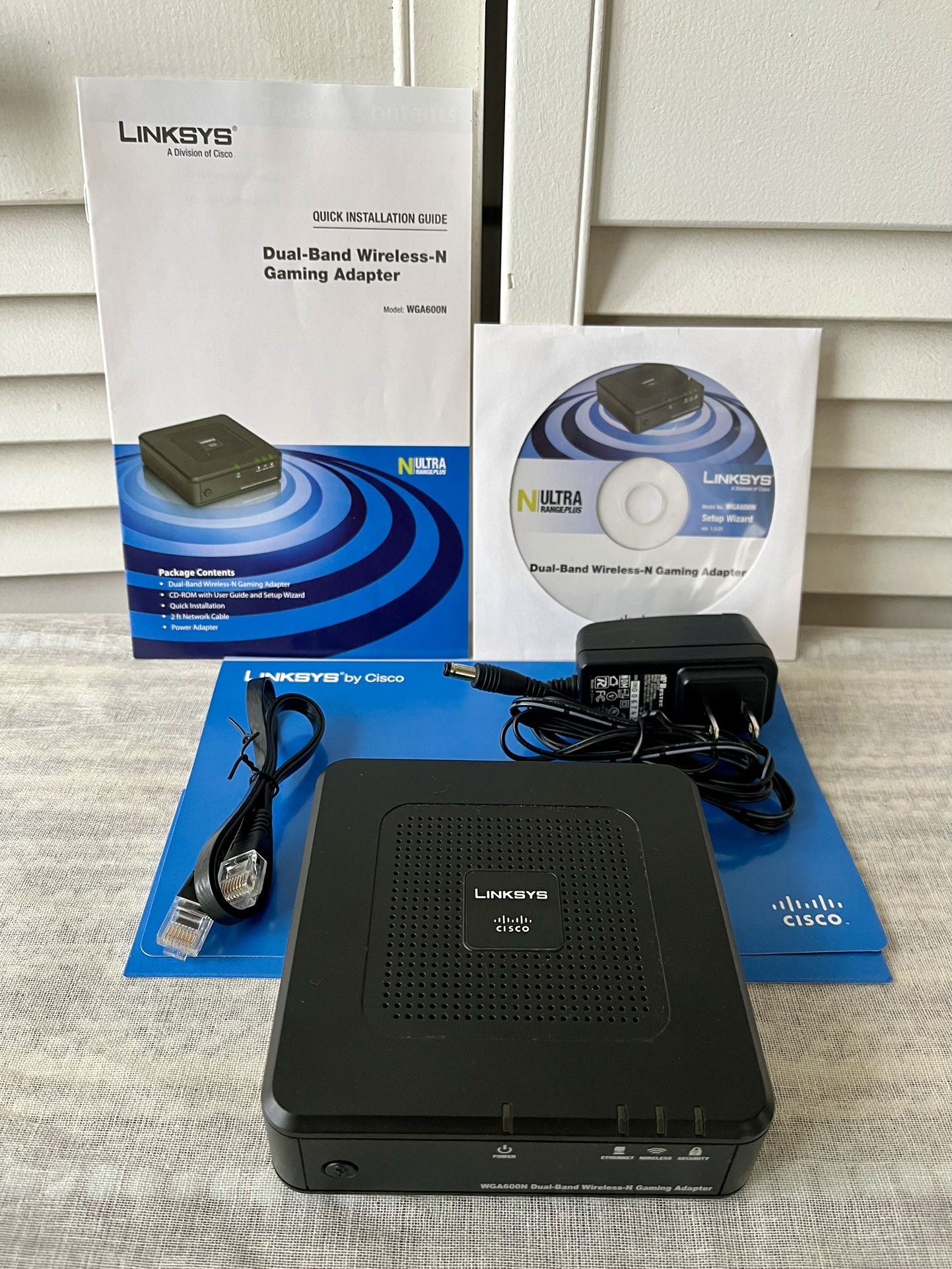 Linksys Dual Band Wireless-N Gaming Adapter WGA600N Ultra Range Plus New