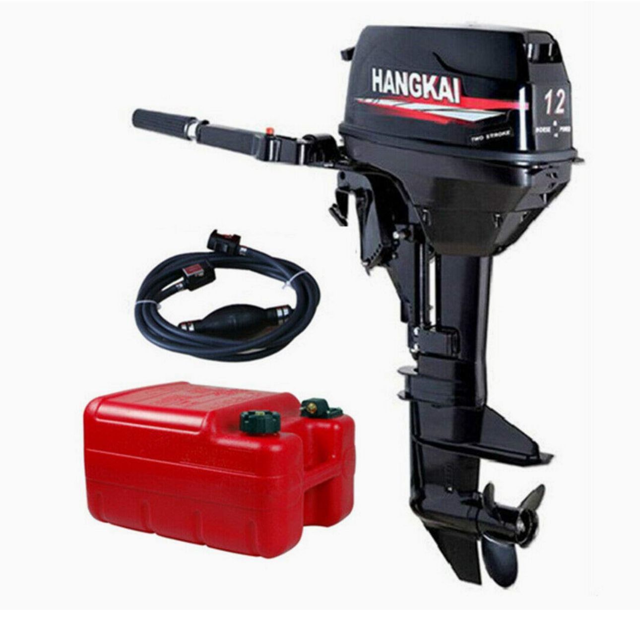 Outboard Engine, 12HP 246CC 2-Stroke Heavy-Duty Fishing Boat Motorboat Engine, Outboard Traction Motor Controlled By The Rudder Of Fishing Boat Engine