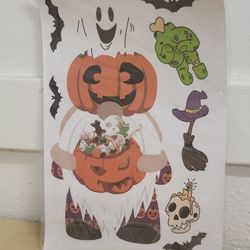 9 sheet Halloween window sticker decals decoration decor