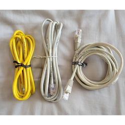 CAT5 Ethernet Internet Network Cable - 3pc Set