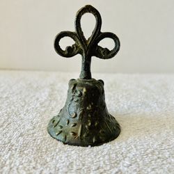 Early 19Th Century Spanish Handheld Bronze Mission Church Bell Ringer 