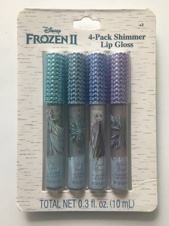 Gift! NEW! 4 Shimmer Lip Gloss - Disney Frozen II - Flavored