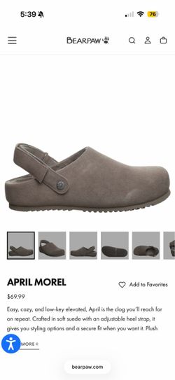 BRAND NEW - SIZE 7 Bearpaw Shoes Model April slip ons