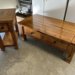 Matching Coffee Table And Side Table