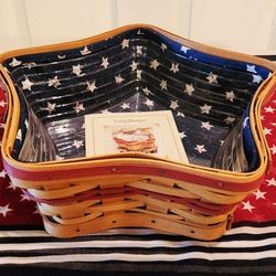 Longaberger Star Basket 4th Of July Patriotic Decorations Decor 