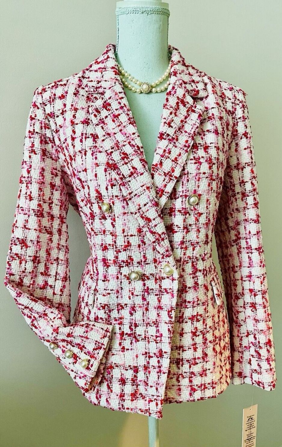 The Nanette Lenore Two-Button Bouclé Tweed Blazer