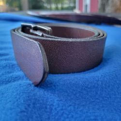 Dark Brown Leather Belt - Size 46