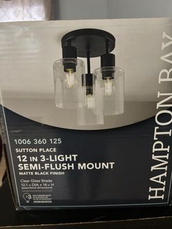12 in 3 Light Semi flush mount