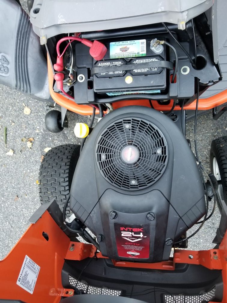 Husqvarna GTH2448T Garden Tractor with Triple Bagger for Sale in