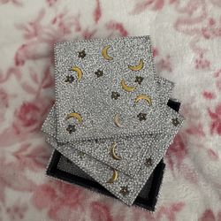 CUTE MOON AND STAR COASTERS