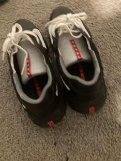 Prada Sneakers Black White Lace-Up