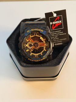 Casio G-Shock Black and Gold Watch