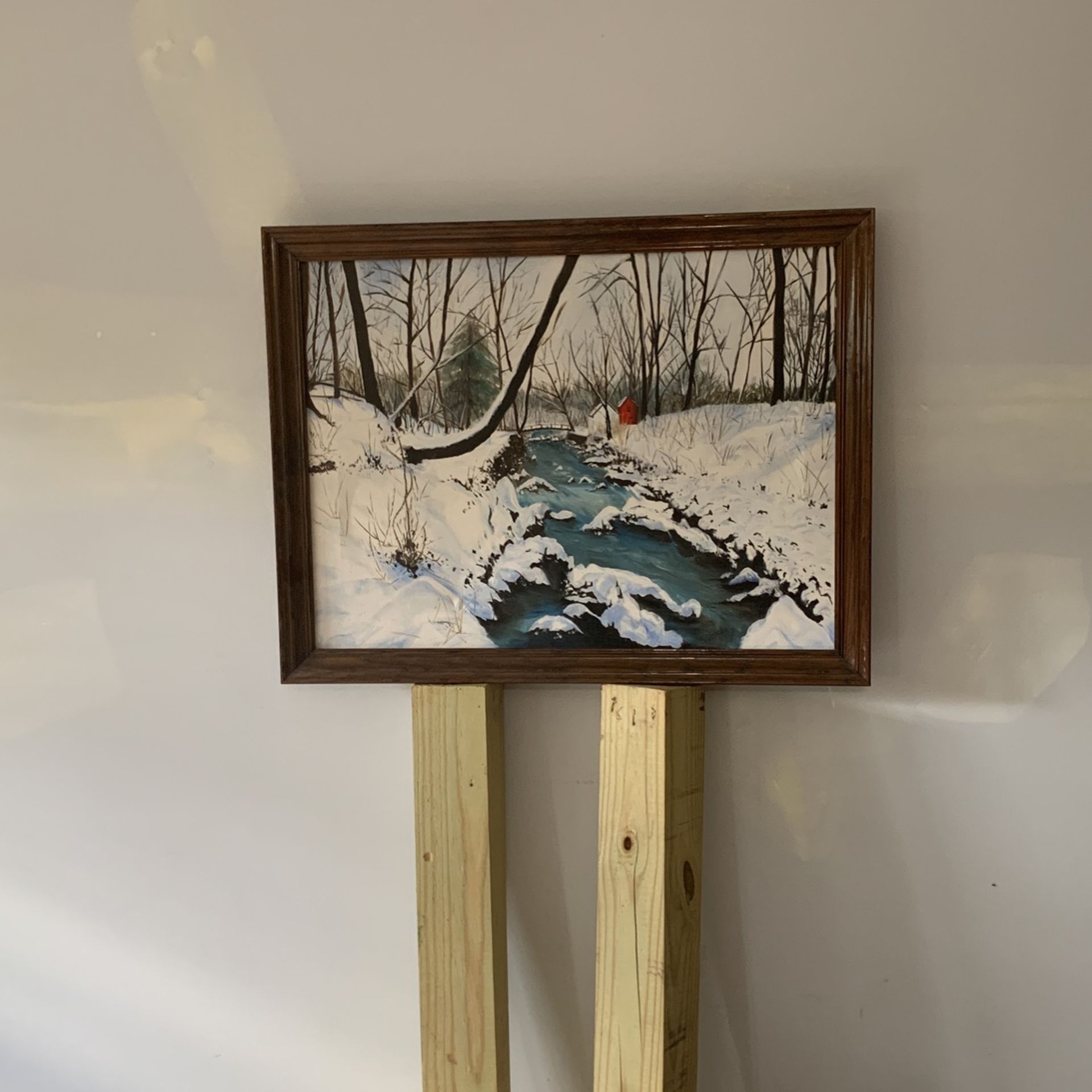 Framed Painting Of Landscape, Sold As Is