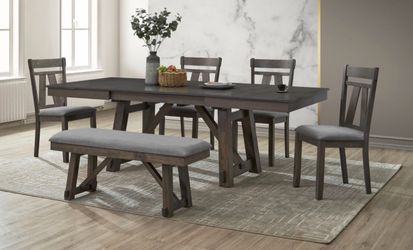 NEW DINING TABLE WITH CHAIRS AND BENCH