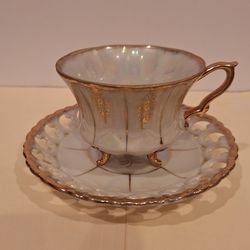 Vintage Royal Sealy China Pearlized Tea/coffee Cup and Saucer Set