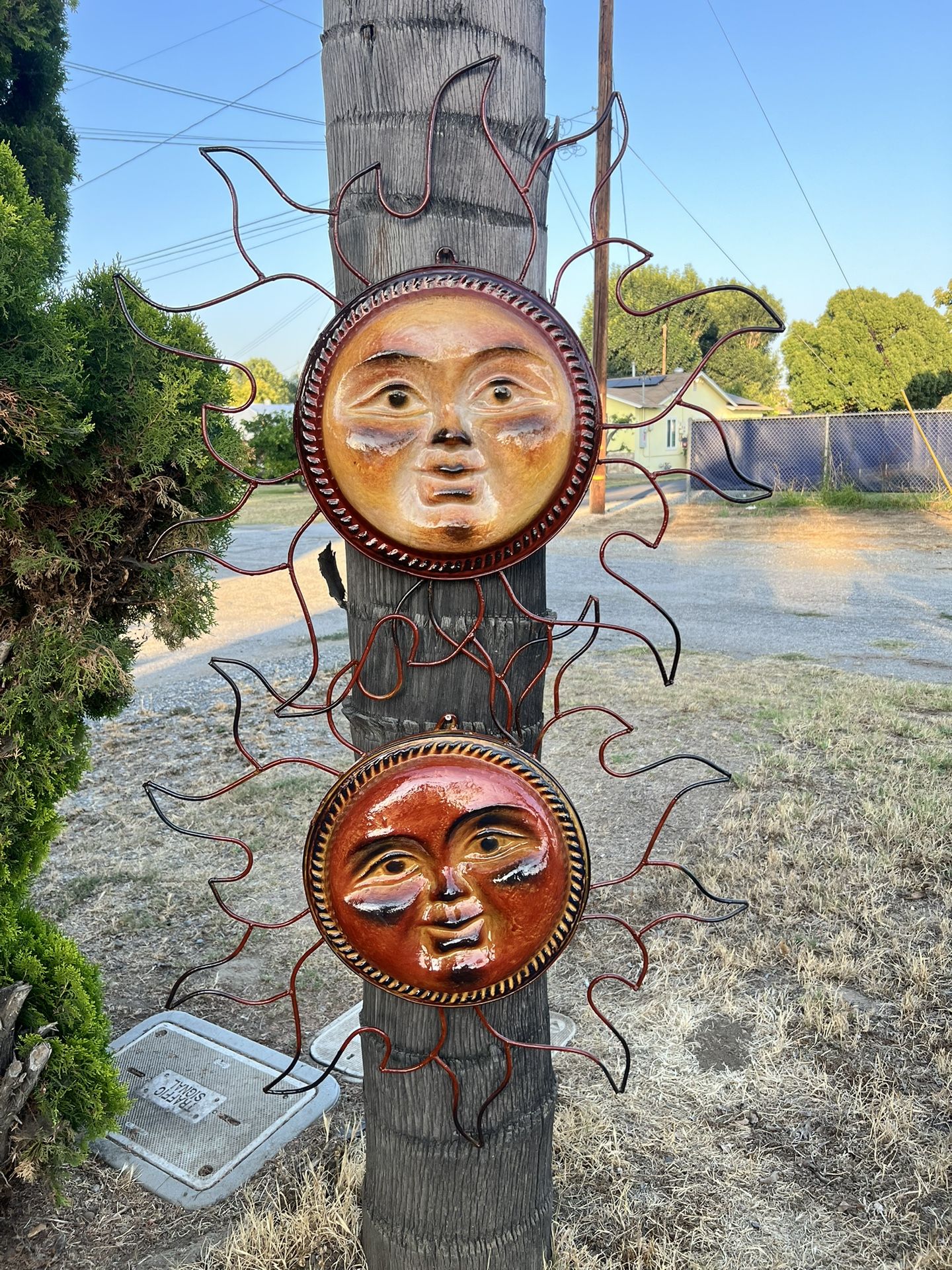 Iron Clay Sun Wall Decor