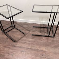 Pair Of  “C” Shape Side Tables
