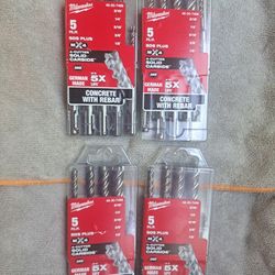 Milwaukee
4-Cutter Carbide Hammer Drill Bit (5-Piece)