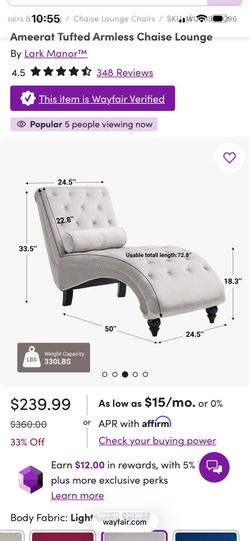 Chaise Lounger Sofa (NEW IN BOX)