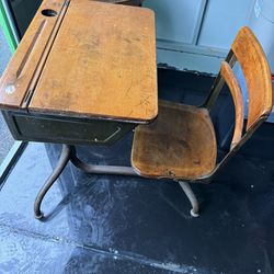 Antique School Desk Very Nice Piece