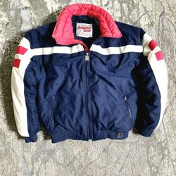 Vintage Downhill Racer Ski Puffer Jacket