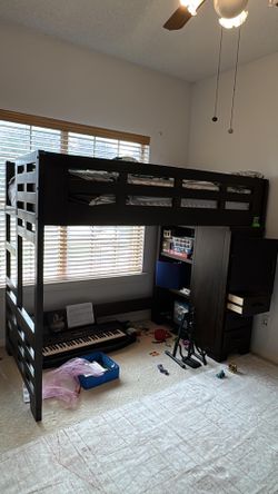 TwinXL bed frame and mattress