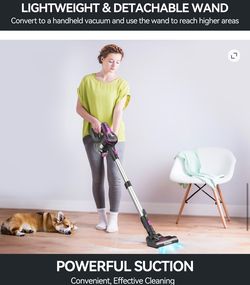 INSE Lightweight Cordless Stick Vacuum Cleaner 25kPa with 45min Runtime for Carpet Floor Pet Hair N520