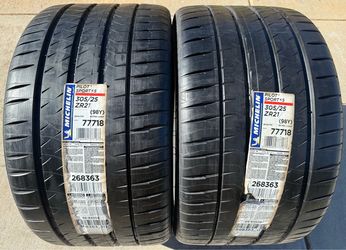 TWO BRAND NEW 305/25ZR21 Michelin Pilot Sport 4S PS4S Tires 305-25-21 305 25 21