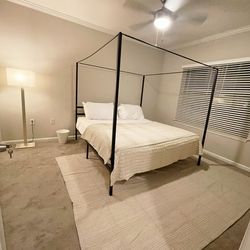 King Canopy bed W/ Mattress included