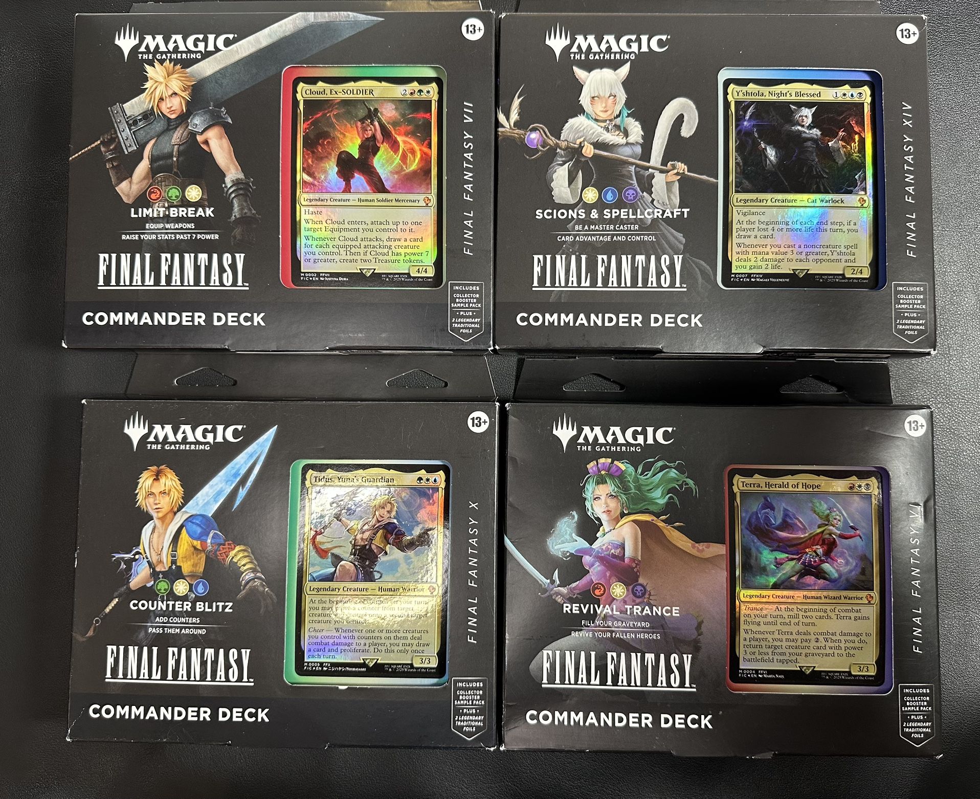 MTG Magic Final Fantasy Set of 4 Commander Decks FACTORY SEALED