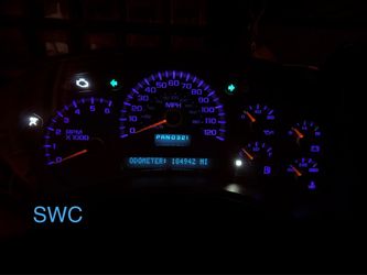 Purple Chevy gmc cluster
