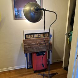 Vintage Industrial Floor Operating Lamp With Heat
