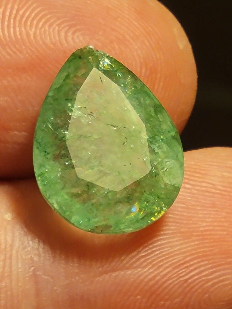 6.75ctw Stunning Colombian Emerald Loose Gemstone Pear Cut Crystal VERY GOOD QUALITY,All Products : American Fashion Style Bags On Sale