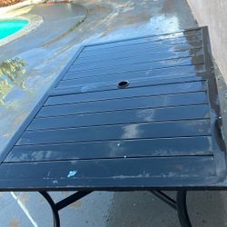 Black Metal Foldable Table