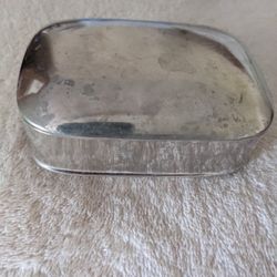 VINTAGE METAL SOAP BOX DISH TRAVEL CONTAINER