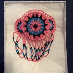 Authentic Handmade Multicolored Native American Beaded Hair clip