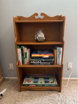 Antique  Solid Maple Wood Bookcase