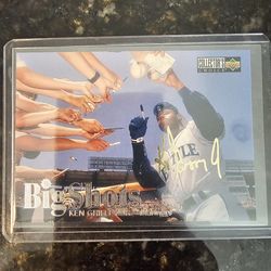 1997 Collectors Choice Big Shots GOLD Signature Ken Griffey Jr # 1 SSP Rare