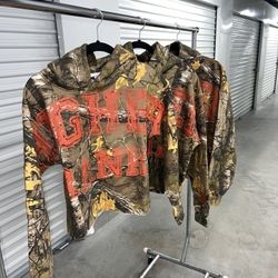 Heavyweight Crop Camo Hoodie 