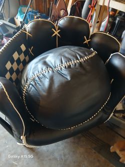 Super comfy baseball chair and foot rest