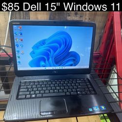 Dell Inspiron Laptop 15” 6gb i3 250gb Windows 11 Includes Charger, Good Battery 