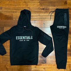 ESSENTIALS Jogger Set Black Color
